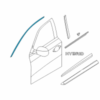 OEM 2020 Infiniti QX60 MOULDING Front Door SASH, Front RH Diagram - 80282-3JA0A