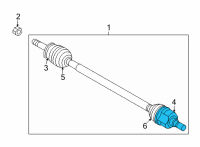 OEM 2022 Kia K5 JOINT KIT-WHEEL SIDE Diagram - 495L2L0350