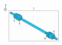 OEM Kia K5 Shaft Assembly-Drive, LH Diagram - 49500L3010