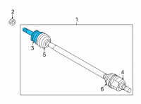 OEM 2022 Kia K5 JOINT KIT-WHEEL SIDE Diagram - 495R2L0350