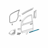 OEM 2004 Toyota Prius Belt Weatherstrip Diagram - 75720-47010