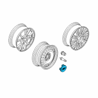 OEM Ford Mustang Center Cap Diagram - FR3Z-1003-A