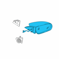 OEM Chrysler Sebring Passenger Side Mirror Outside Rear View Diagram - MR611890