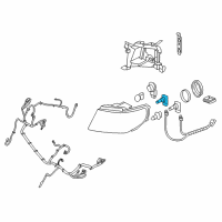 OEM 2012 Chevrolet Express 1500 Headlamp Bulb Diagram - 09441732