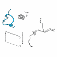 OEM 2020 Cadillac XT5 Discharge & Liquid Hose Assembly Diagram - 84153134