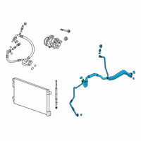 OEM Cadillac XT6 Evaporator Tube Diagram - 84153129