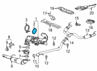 OEM 2021 Chevrolet Suburban Catalytic Converter Gasket Diagram - 55494570