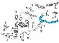 OEM 2021 Cadillac Escalade Rear Muffler Diagram - 84707619