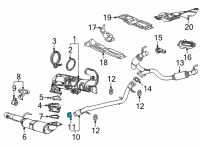 OEM 2021 Chevrolet Suburban Intermed Pipe Clamp Diagram - 84283544