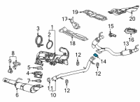 OEM Cadillac Escalade Rear Muffler Gasket Diagram - 84407371