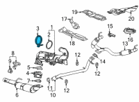 OEM Cadillac Catalytic Converter Clamp Diagram - 55503171