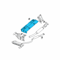 OEM 2012 Dodge Caliber Shield-Floor Pan Diagram - 4673702AB