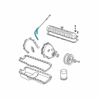 OEM 2001 Jeep Wrangler Tube-Oil Filler Diagram - 53020782