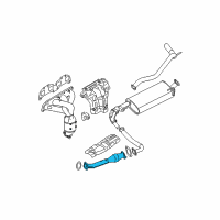 OEM 2012 Nissan Frontier Front Exhaust Tube Assembly Diagram - 20020-EA000