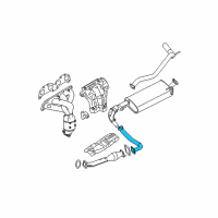OEM 2013 Nissan Frontier Exhaust Tube Assembly, Center Diagram - 20030-EA60A