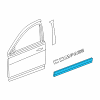 OEM Jeep Compass Molding-Front Door Diagram - 5182563AB