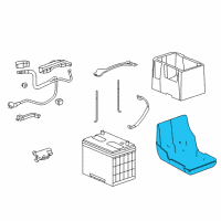 OEM 2014 Honda Accord Box, Battery (80D) Diagram - 31521-T2G-A00