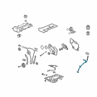 OEM 2009 Saturn Sky Tube Asm-Oil Level Indicator Diagram - 12609741