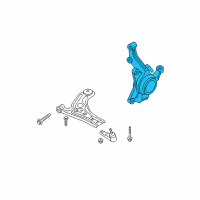 OEM Pontiac Steering Knuckle Assembly Diagram - 96870494