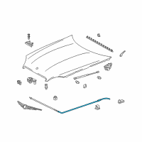 OEM 2004 Chrysler Crossfire Cable-Hood Release Diagram - 5101654AA