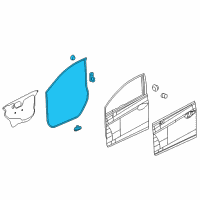 OEM Honda Weatherstrip, L. FR. Door Diagram - 72350-TR3-A01