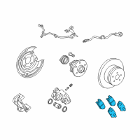 OEM Toyota Matrix Rear Pads Diagram - 04466-02310