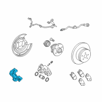 OEM Toyota Matrix Caliper Support Diagram - 47821-02190