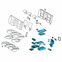 OEM Lexus GS F Rear Seat Armrest Assembly, Center Diagram - 72830-30L40-C0