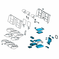 OEM Lexus GS300 Rear Seat Armrest Assembly, Center Diagram - 72830-30L40-C0