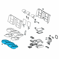 OEM 2019 Lexus GS300 Pad Sub-Assembly, Rear Seat Diagram - 71503-30280