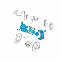 OEM Nissan 350Z CALIPER Assembly-Front LH, W/O Pads Or SHIMS Diagram - 41011-CD00D