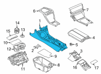 OEM 2022 BMW 840i Gran Coupe CENTER CONSOLE Diagram - 51-16-6-996-346