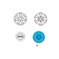OEM 2005 Nissan Armada Aluminum Wheel (5 Spoke Grey) Diagram - 40300-ZC000