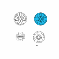 OEM 2014 Nissan Armada Aluminum Wheel (20X8 6 Spoke) Diagram - 40300-ZW10A