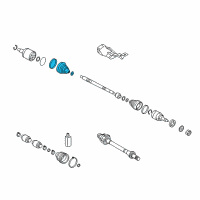 OEM Kia Optima Boot Kit-Front Axle Differential Diagram - 495833S000