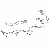 OEM 2022 Toyota Corolla Muffler & Pipe Support Bracket Diagram - 17575-F2010