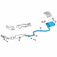 OEM 2022 Toyota Corolla Muffler & Pipe Diagram - 17430-0T330