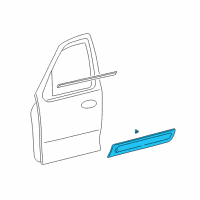 OEM 2004 Ford Escape Body Side Molding Diagram - 5L8Z-7820879-DAB