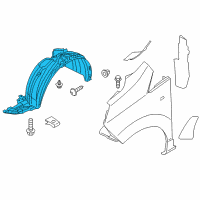 OEM 2016 Chevrolet City Express Fender Liner Diagram - 19316724