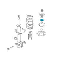 OEM 2016 Nissan Versa Note Bearing-Strut Mounting Diagram - 54325-1HA0A