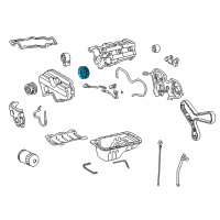 OEM 2002 Toyota Tundra Idler Pulley Bracket Diagram - 13584-62050