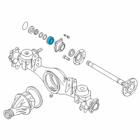 OEM Nissan Pathfinder Bearing-Rear Axle, Inner Diagram - 43210-0W000
