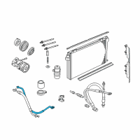 OEM Ford Crown Victoria AC Hose Diagram - 4W7Z-19835-AA