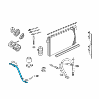 OEM 2005 Ford Crown Victoria AC Hose Diagram - 3W7Z-19835-BA