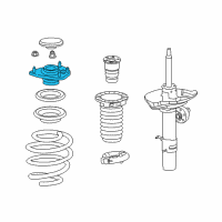 OEM 2016 Honda Accord Rubber, FR. Shock Absorber Mounting Diagram - 51670-T3V-A01