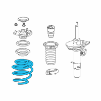 OEM 2015 Honda Accord Spring, Right Front Diagram - 51401-T2A-A11