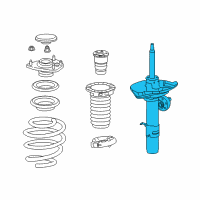 OEM 2014 Honda Accord Damper Unit, Left Front Diagram - 51621-T2A-325