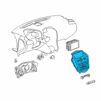 OEM Cadillac SRX Control Panel Diagram - 20848219