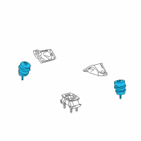 OEM Lexus Insulator, Engine Mounting, Front Diagram - 12361-50220