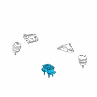 OEM 2007 Lexus IS350 Insulator, Engine Mounting, Rear NO.1 Diagram - 12371-31070